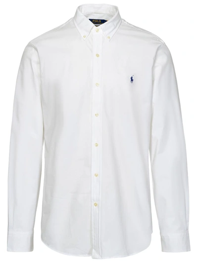 Shop Polo Ralph Lauren White Stretch Cotton Shirt