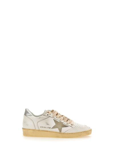 Shop Golden Goose "ball Star Double Quarter"  Leather Sneakers In White