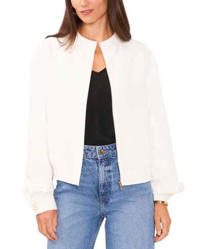 Shop Vince Camuto Women's Stand Collar Bomber Jacket In Birch