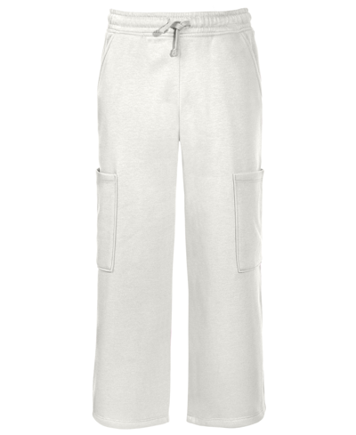 Shop Epic Threads Big Girls Fleece Cropped Wide-leg Pants, Created For Macy's In Angel White