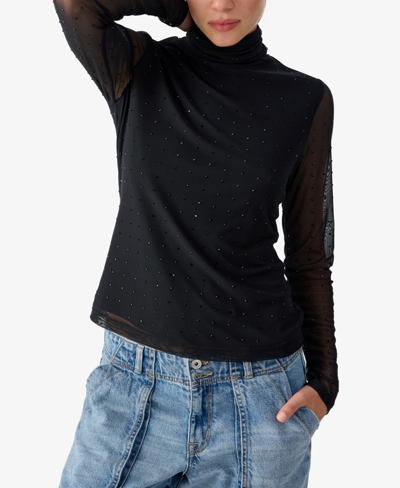 Shop Sanctuary Women's Highlight Of The Night Embellished Top In Black
