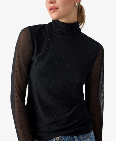 Shop Sanctuary Women's Highlight Of The Night Embellished Top In Black