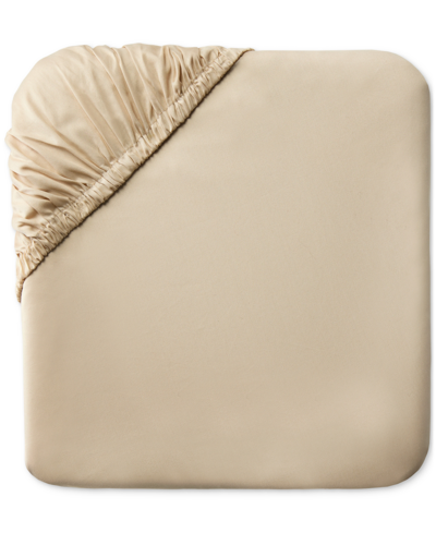 Sferra Fiona Sateen Cotton Fitted Sheet, King In Sand