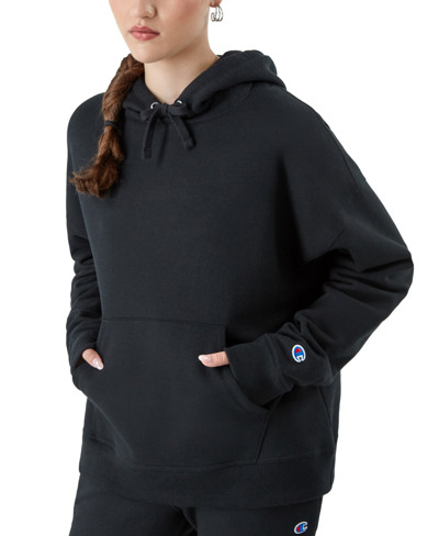 Shop Champion Women's Clean Slate Powerblend Hoodie In Black