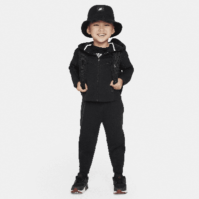 Shop Nike Sportswear Tech Fleece Full-zip Set Toddler 2-piece Hoodie Set In Black