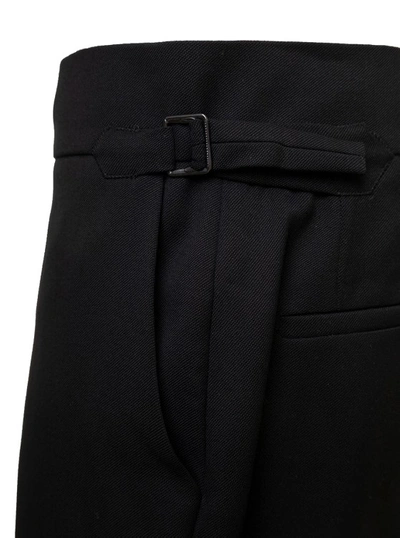 Shop Tom Ford Black Flared Trousers In Grain De Poudre
