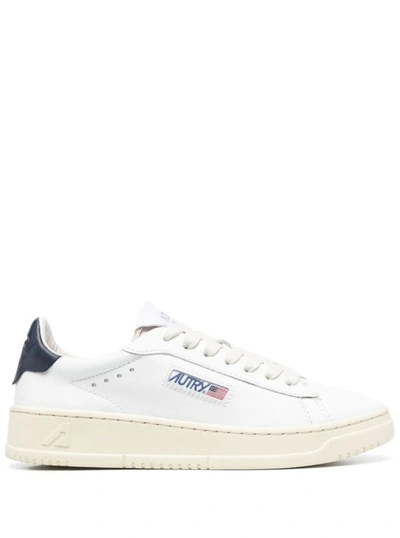 Shop Autry White 'dallas' Sneakers In Calf Leather