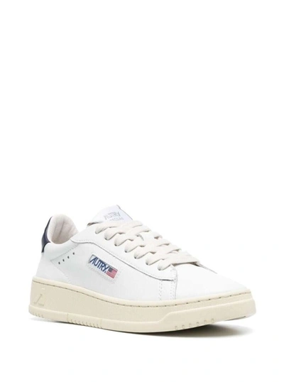 Shop Autry White 'dallas' Sneakers In Calf Leather