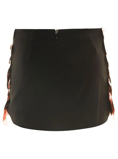 Shop Attico Rose Gold Rue Miniskirt With Sequins At The Front In Rayon In Neutrals