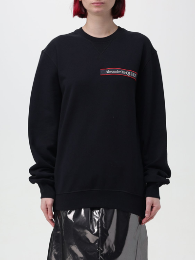 Shop Alexander Mcqueen Sweatshirt  Woman Color Black