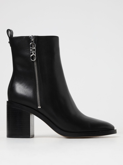 Michael Kors Black Regan Mid Heeled Ankle Boots In Black