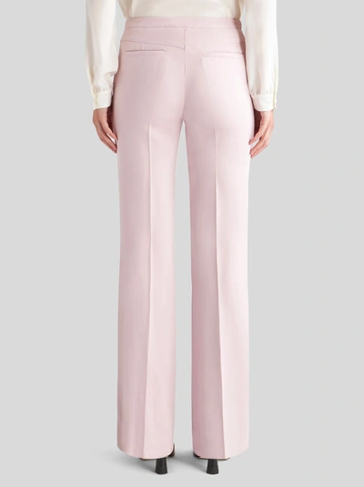 Shop Etro Flared Stretch Cady Trousers In Purple
