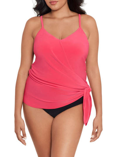 Shop Magicsuit Swim, Plus Size Women's Alex One-piece Swimsuit In Coral Rose