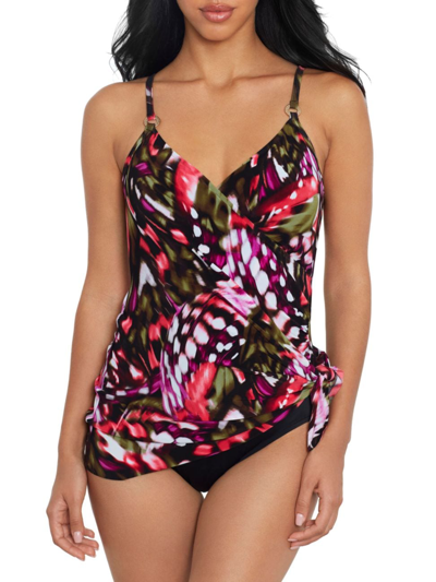Shop Magicsuit Swim, Plus Size Women's Willow One-piece Swimsuit In Black Multi