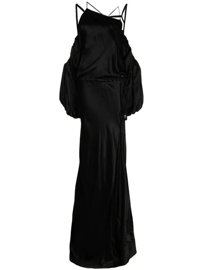 Shop Ann Demeulemeester Women Ina X-long Asymmetric Flared Dress In 099 Black