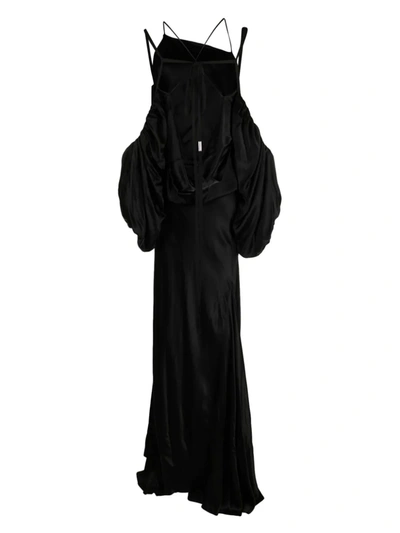 Shop Ann Demeulemeester Women Ina X-long Asymmetric Flared Dress In 099 Black