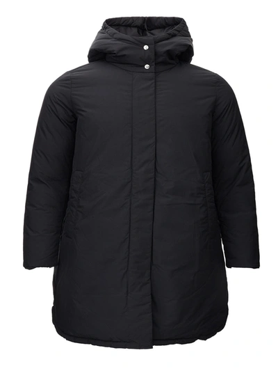 Shop Add Elegant Reversible Quilted Long Women's Jacket In Black
