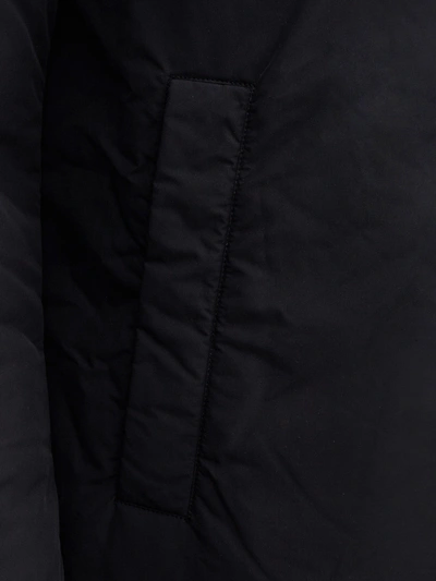 Shop Add Elegant Reversible Quilted Long Women's Jacket In Black