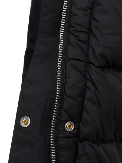 Shop Add Elegant Reversible Quilted Long Women's Jacket In Black