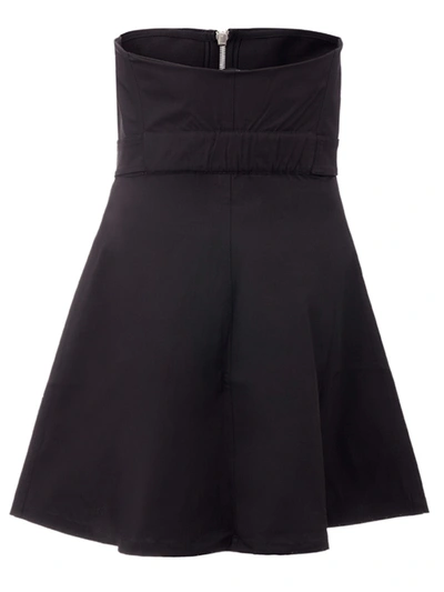 Shop Bottega Veneta Elegant Stretch Tech Fabric Short Women's Dress In Black