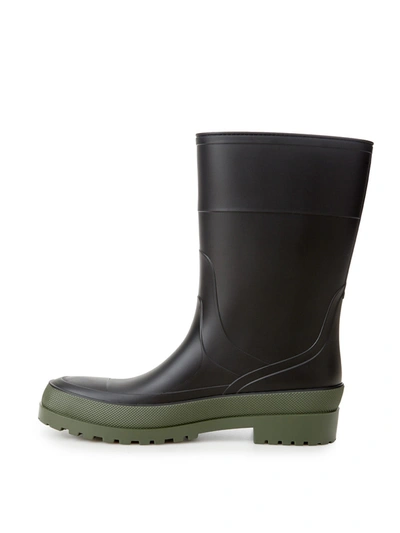 Shop Dior Rubber Black Boots With Women's Logo