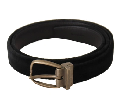 Shop Dolce & Gabbana Elegant Black Leather Designer Men's Belt