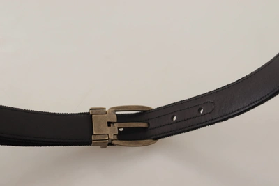 Shop Dolce & Gabbana Elegant Black Leather Designer Men's Belt
