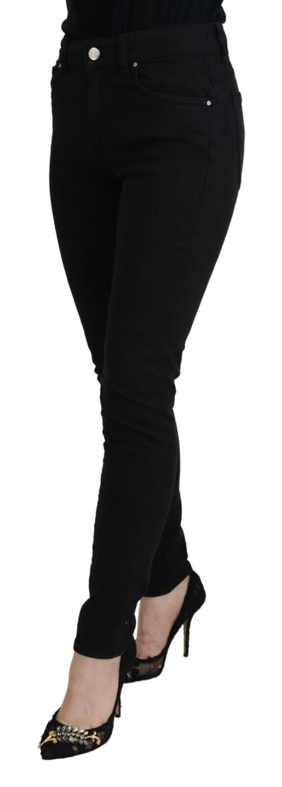 Dolce & Gabbana Black Skinny Denim Cotton Stretch Trouser Jeans In Black