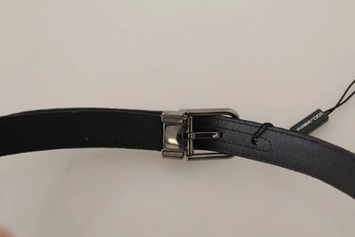 Shop Dolce & Gabbana Elegant Black Cotton-leather D&amp;g Men's Belt