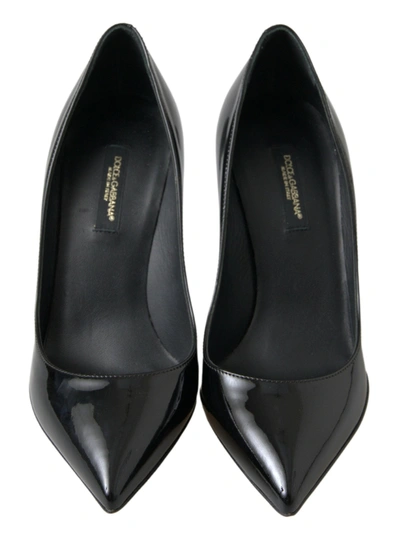 Shop Dolce & Gabbana Black Patent Leather High Heels Pumps Women's Shoes