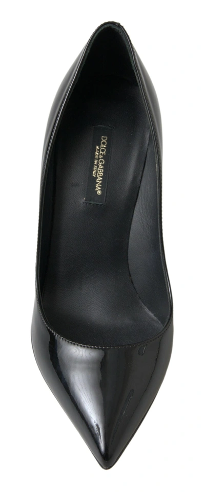Shop Dolce & Gabbana Black Patent Leather High Heels Pumps Women's Shoes