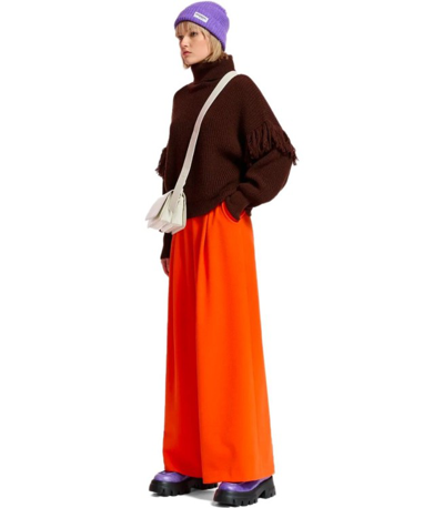 Shop Essentiel Antwerp Employee Orange Wide Leg Trousers