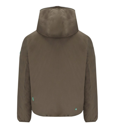 Shop Save The Duck Lamium Beige Reversible Hooded Jacket In Brown