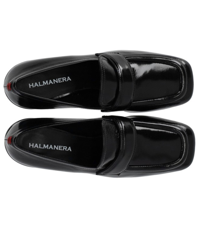 Shop Halmanera Glaze Black Heeled Loafer