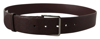 Shop Dolce & Gabbana Elegant Dark Brown Leather Men's Belt