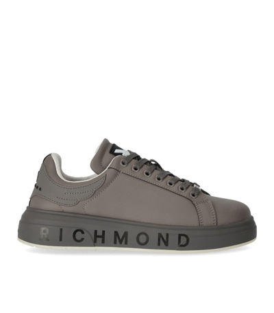 Shop John Richmond Grey Sneaker With Logo