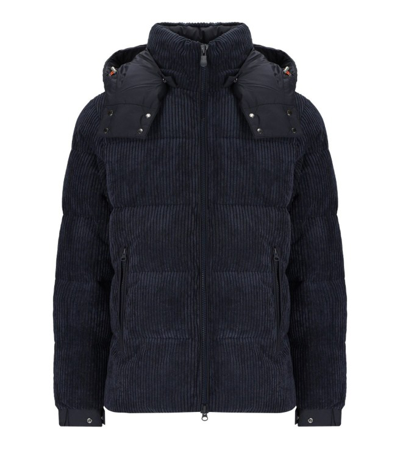 Save The Duck Albus Blue Hooded Padded Jacket In Blue