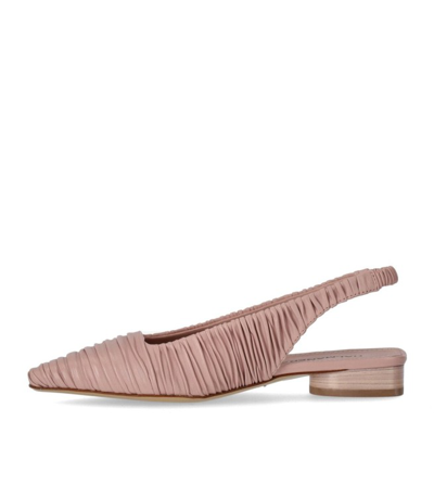 Shop Halmanera Fold Powder Pink Ballet Flat Shoe