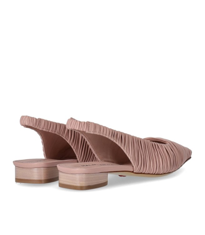 Shop Halmanera Fold Powder Pink Ballet Flat Shoe