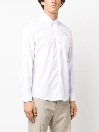 Shop Dries Van Noten Men Cotton Poplin Shirt In White