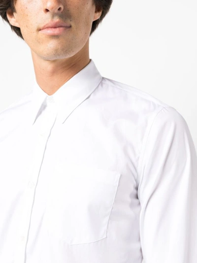 Shop Dries Van Noten Men Cotton Poplin Shirt In White