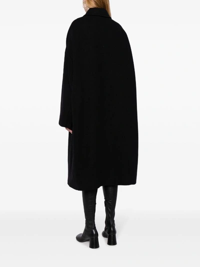 Shop Dries Van Noten Women Heavy Felt Wool Coat In Black