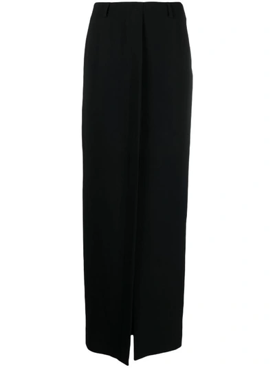 Shop Dries Van Noten Women Heavy Polyester Crepe Skirt In Black
