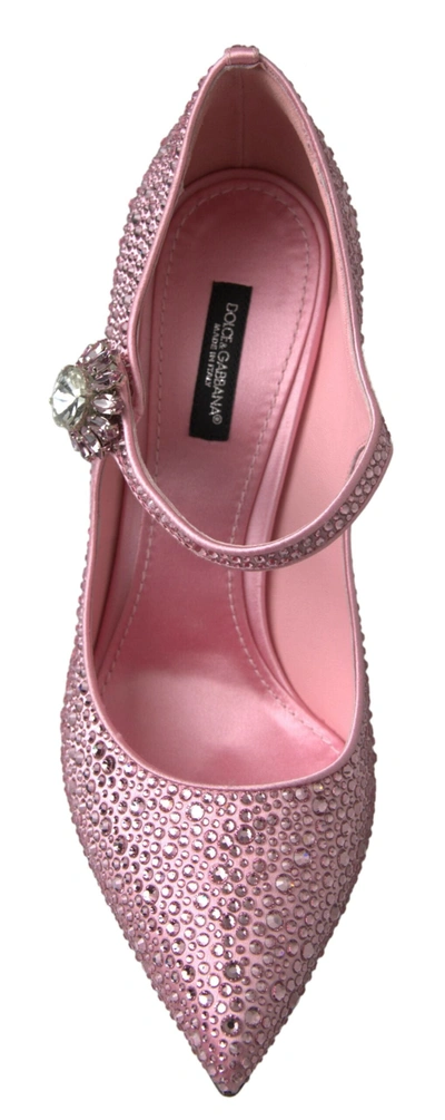 Shop Dolce & Gabbana Pink Mary Jane Crystal Pumps High Heels Women's Shoes