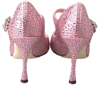 Shop Dolce & Gabbana Pink Mary Jane Crystal Pumps High Heels Women's Shoes