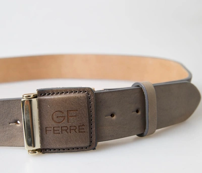 Shop Gianfranco Ferre Gf Ferre Elegant Leather Fashion Belt With Engraved Women's Buckle In Brown