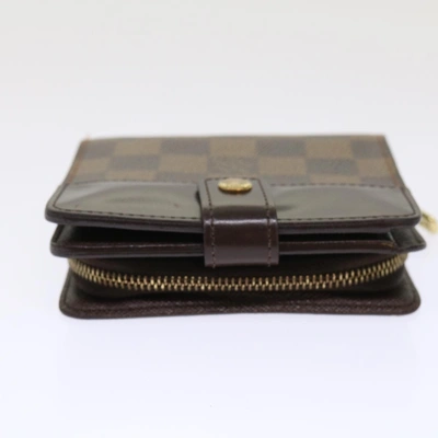 Pre-owned Louis Vuitton Compact Zip Brown Canvas Wallet  ()