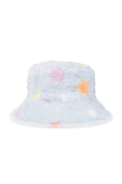 Shop Stella Mccartney Kids Star Printed Teddy Bucket Hat In Blue