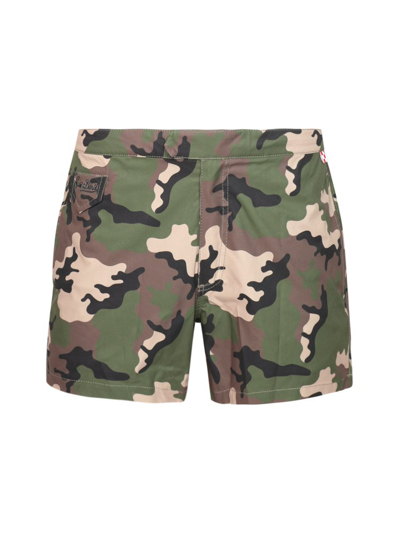 Shop Mc2 Saint Barth Camouflage Printed Swim Shorts In Green