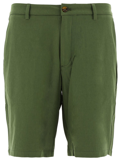 Shop Mc2 Saint Barth Southbeach Logo Embroidered Shorts In Green